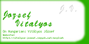 jozsef vitalyos business card