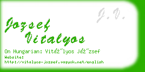 jozsef vitalyos business card
